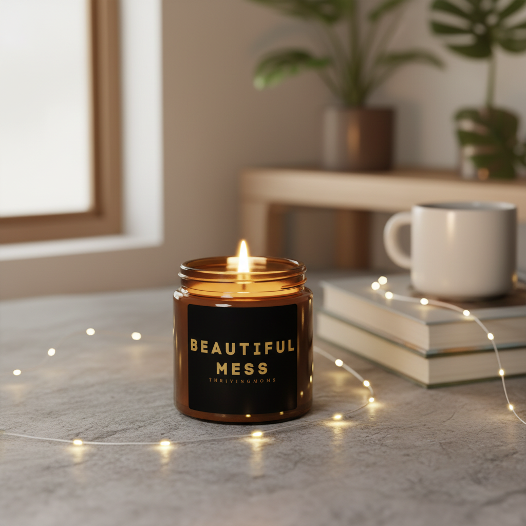 Beautiful Mess Candle – Minimal Desk
