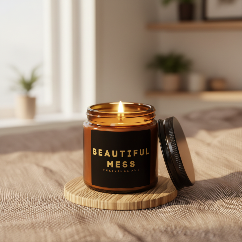 Beautiful Mess Candle – Wood Tray