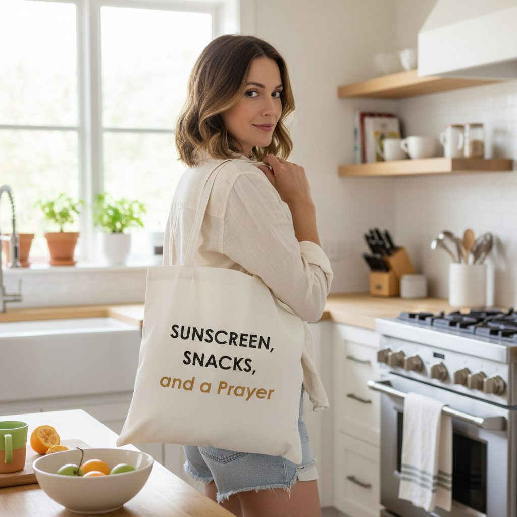 Beige Handle Tote – Kitchen Mockup