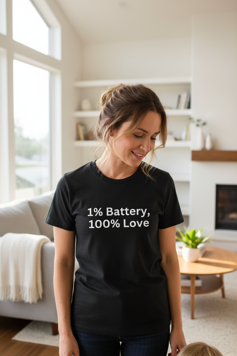 1% Battery, 100% Love — T-Shirt