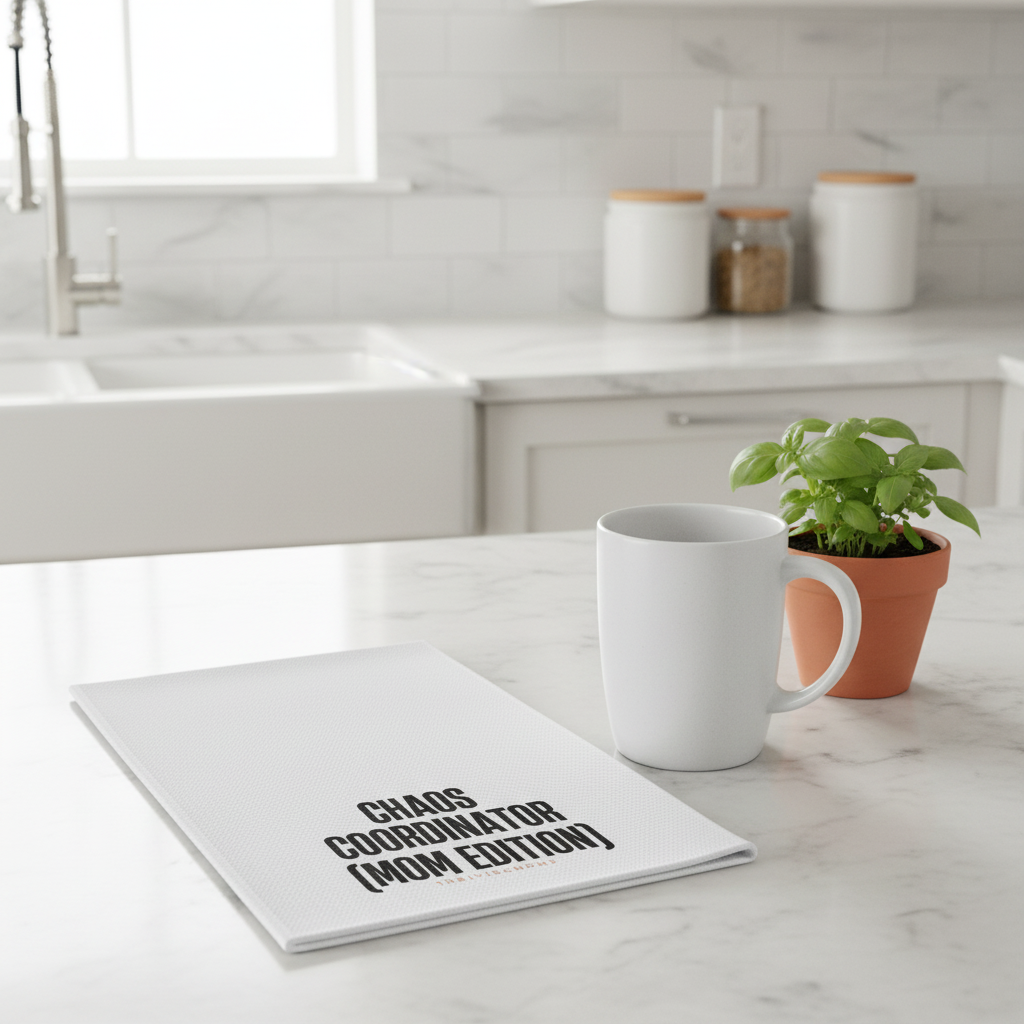 Chaos Coordinator Tea Towel – Countertop