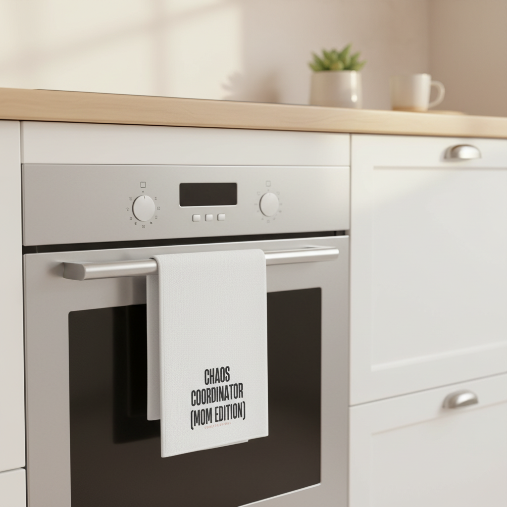 Chaos Coordinator Tea Towel – Oven Handle