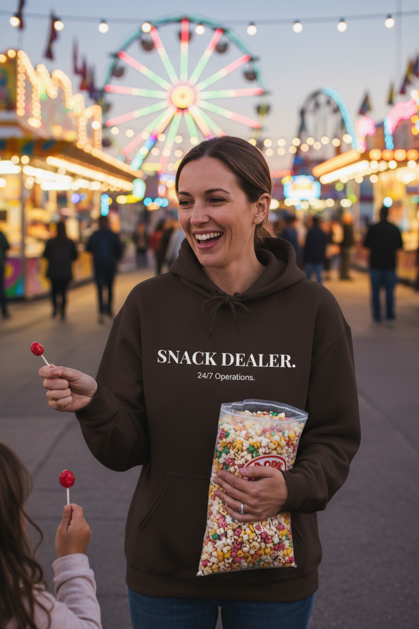Dark Chocolate Hoodie Carnival Mockup