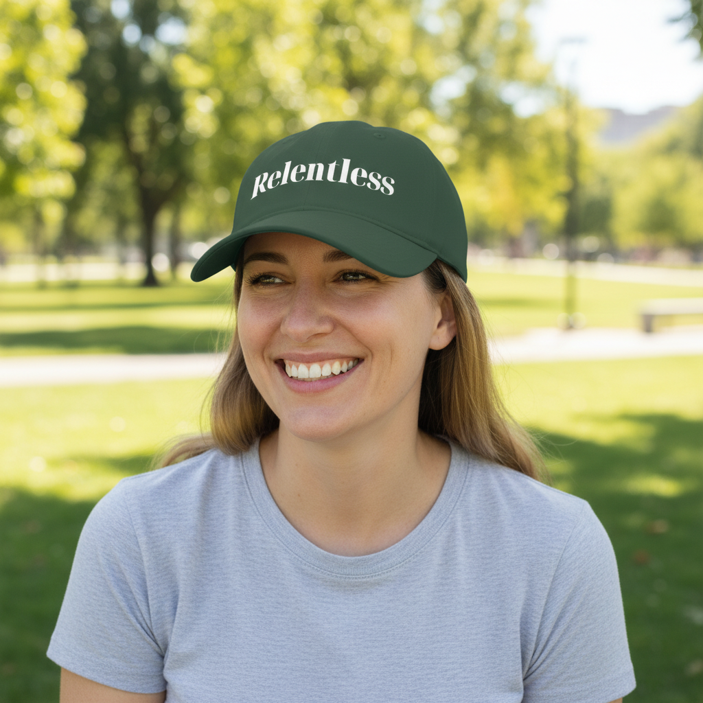 Dark Green Relentless Cap Lifestyle