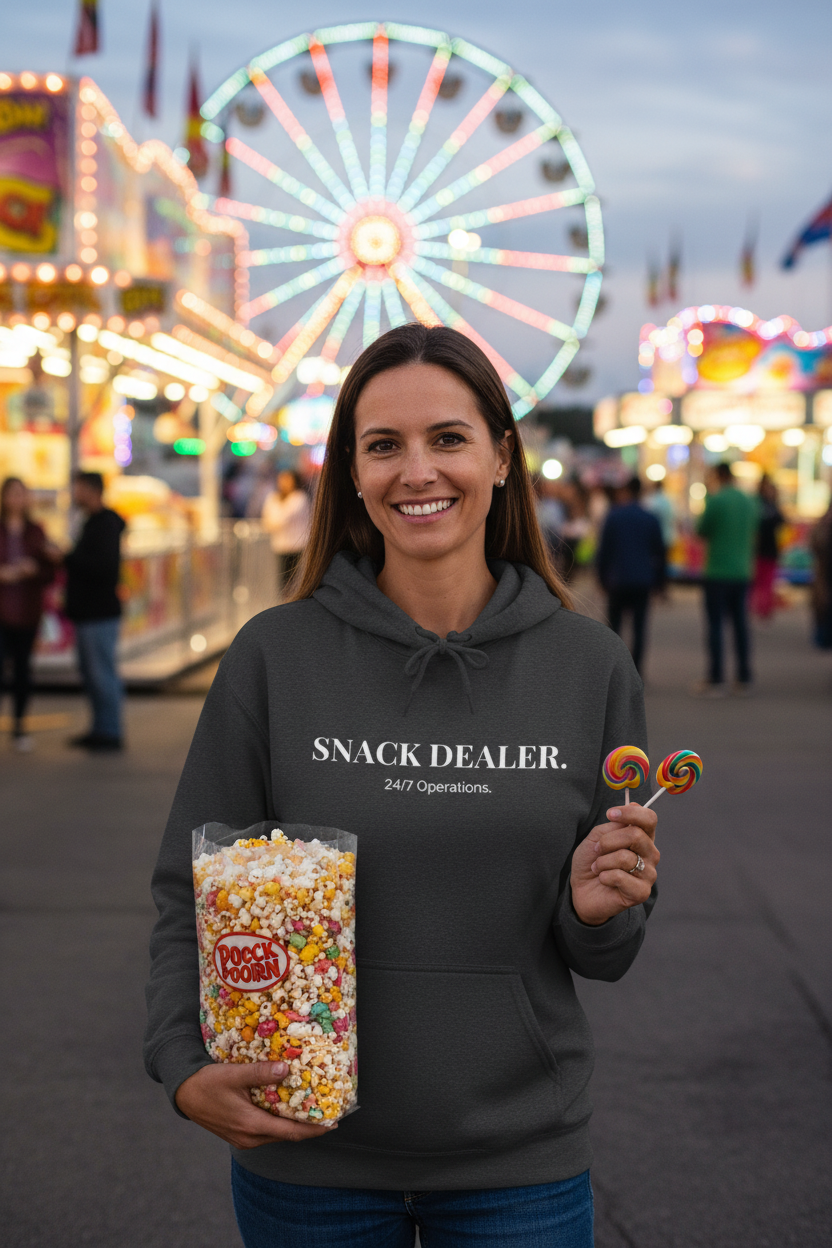 Dark Heather Hoodie Carnival Mockup