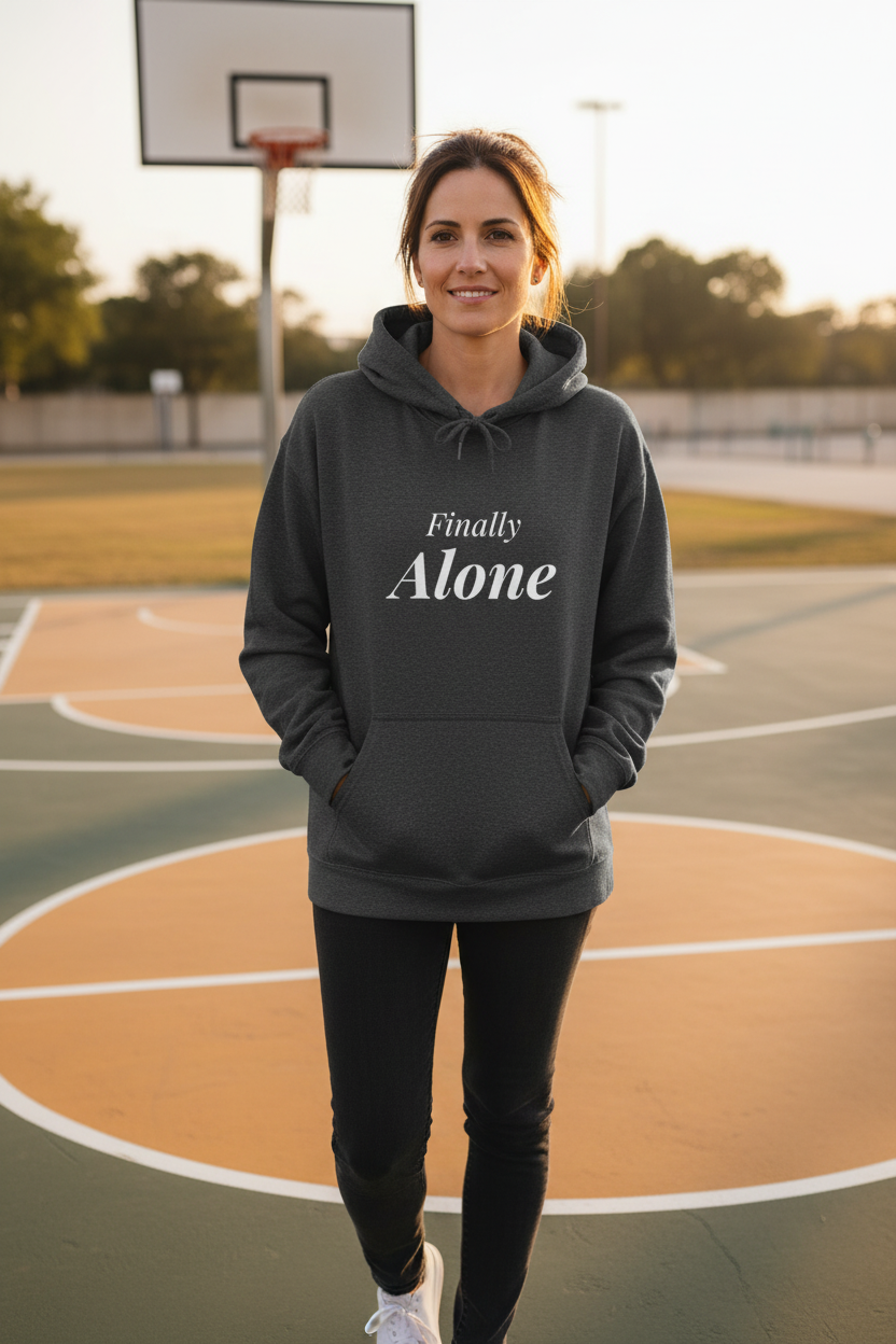 Dark Heather Hoodie Lifestyle