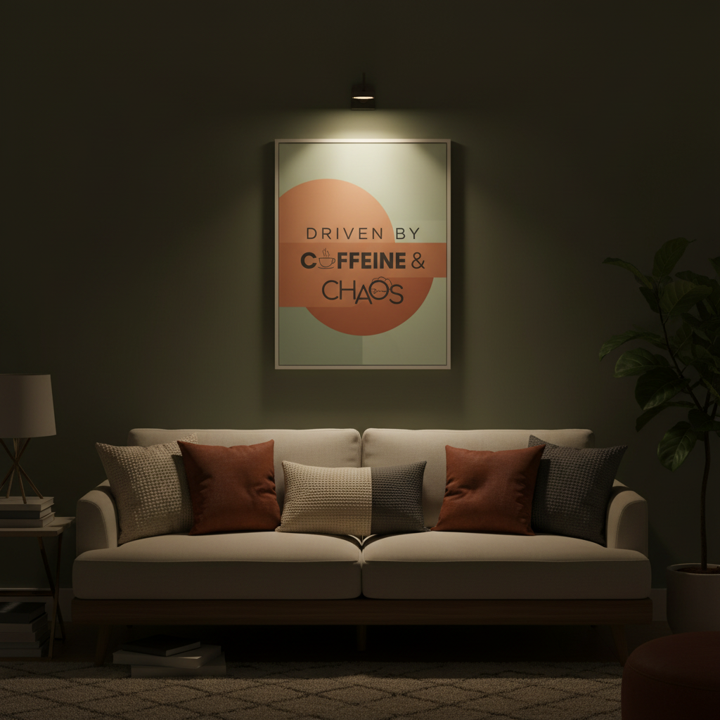Evening low-light sconce mockup