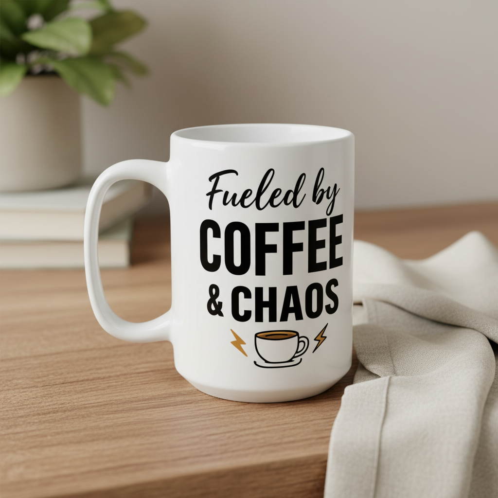 Fueled by Coffee & Chaos — Mug
