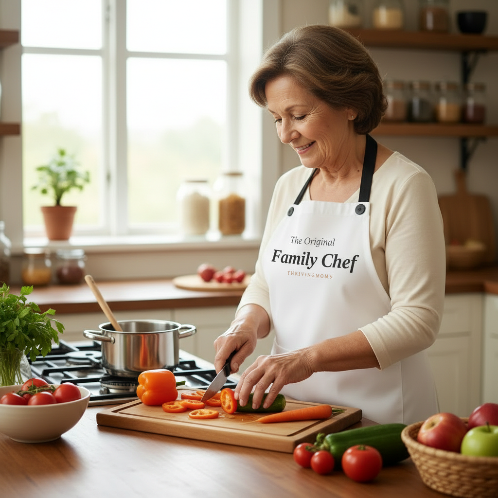 Grandma Cooking in Kitchen
