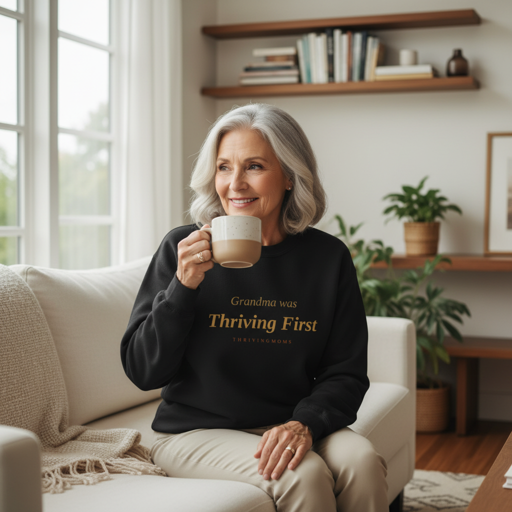 Grandma Thriving First - Black Lifestyle Mockup