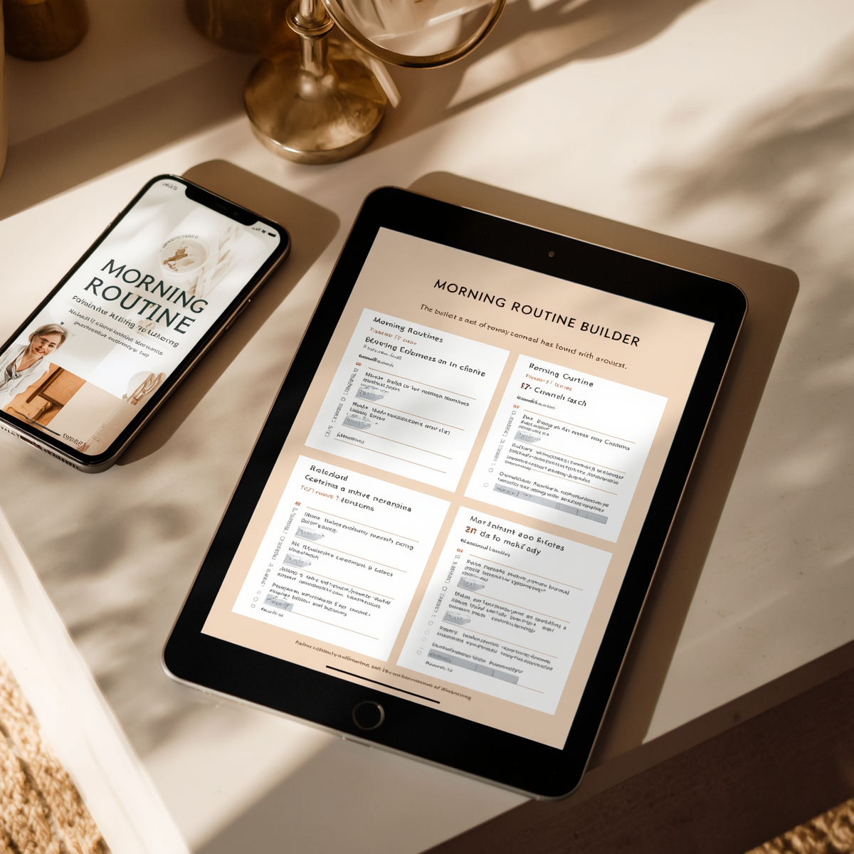 Still Showing Up Morning Routine Builder Digital Download - daily routine planner for moms - gift for moms