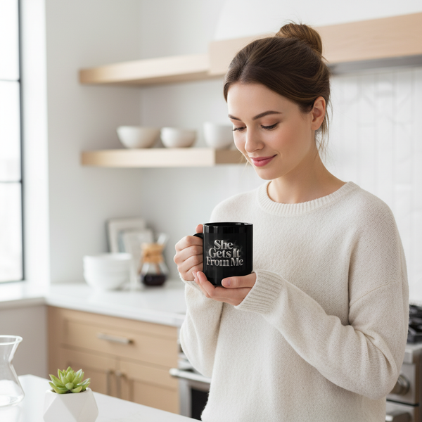 Lifestyle Mockup 1 – Mom Holding Mug