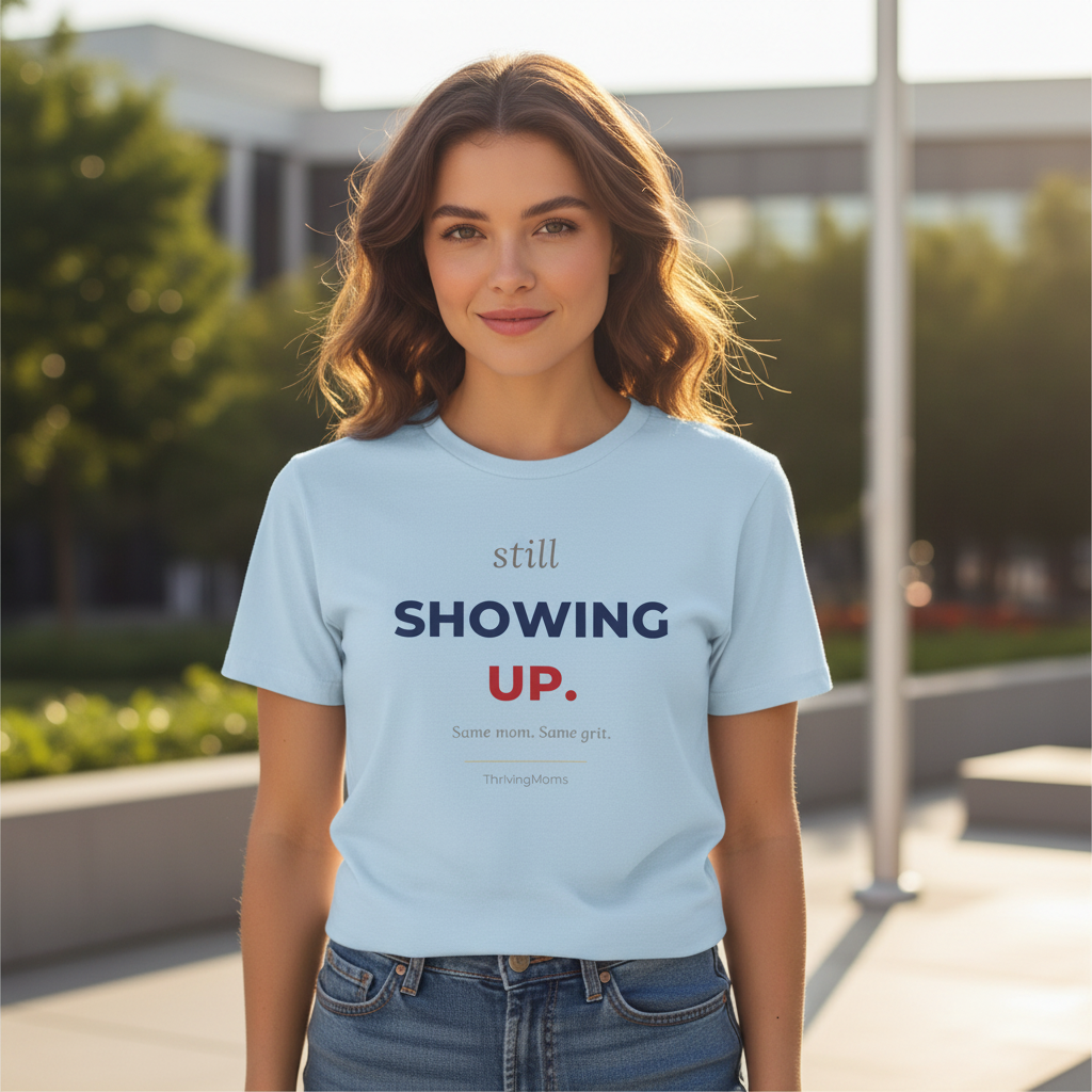 Still Showing Up (Red & Blue Edition) — T-Shirt