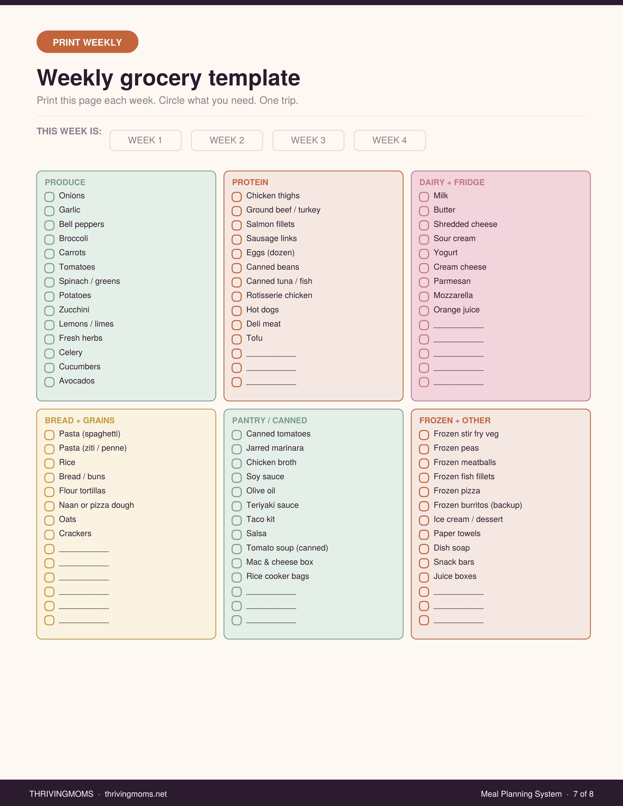 Meals Planned, Stress Cancelled — Digital Download