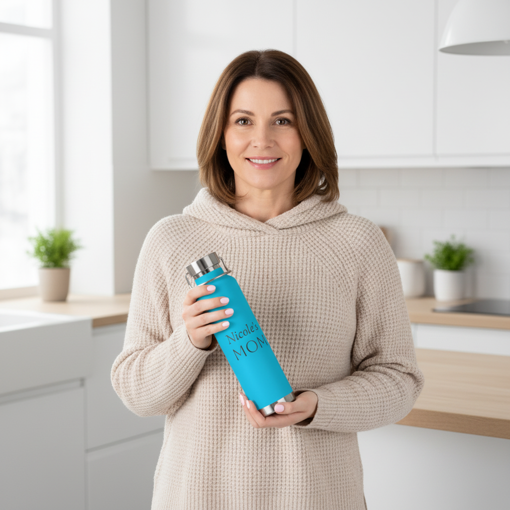 Mom Kitchen Water Bottle Lifestyle Mockup