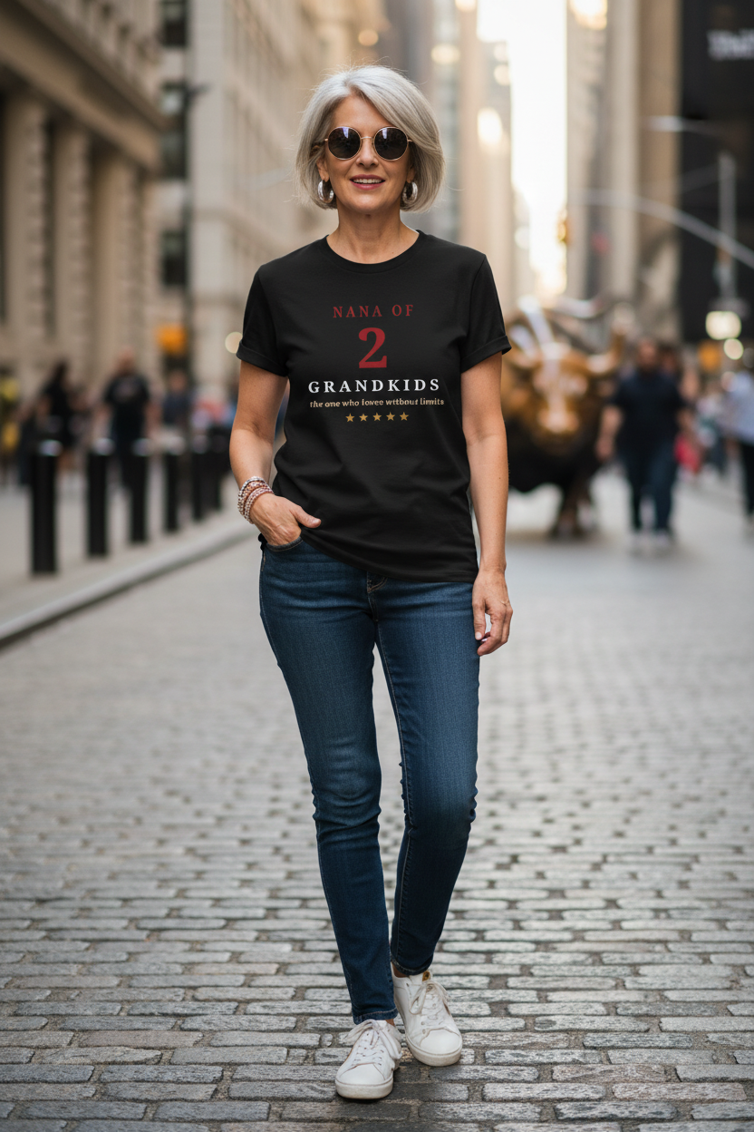 Nana Tee - Black Lifestyle Mockup