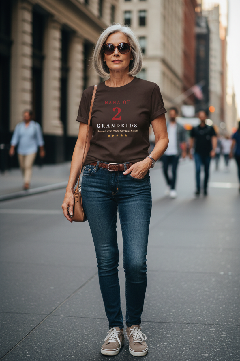 Nana Tee - Dark Chocolate Lifestyle Mockup
