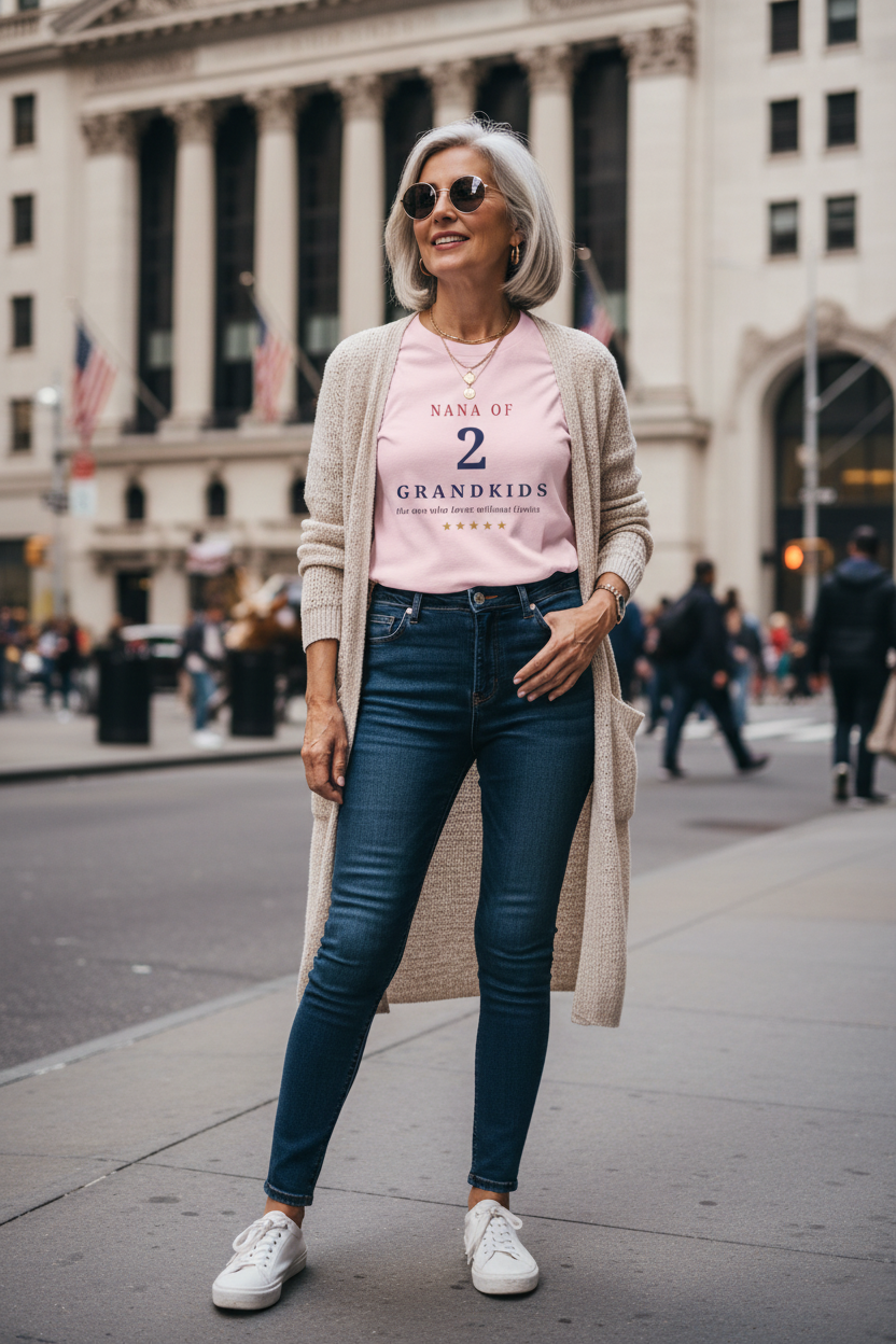 Nana Tee - Light Pink Lifestyle Mockup