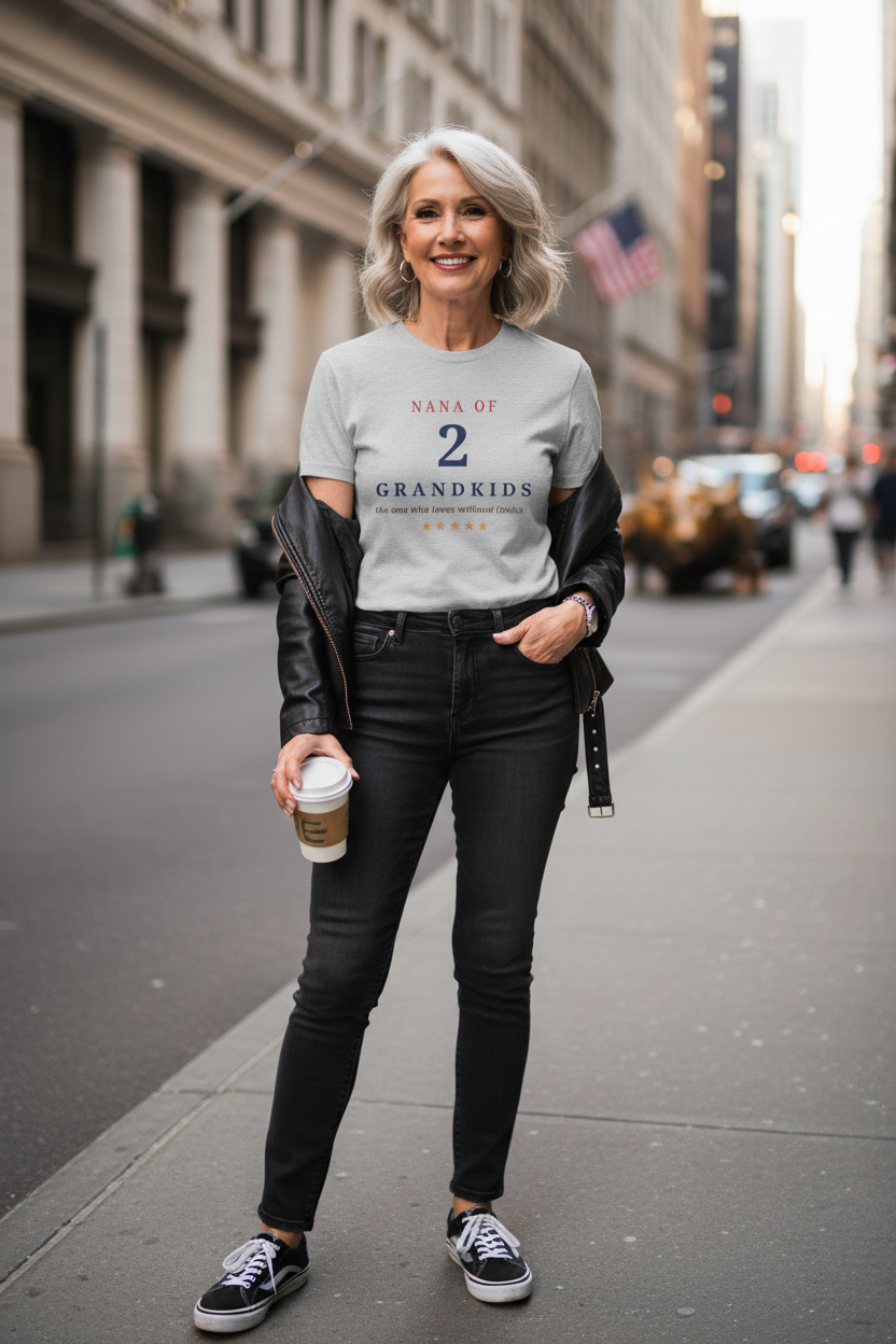 Nana Tee - Sport Grey Lifestyle Mockup