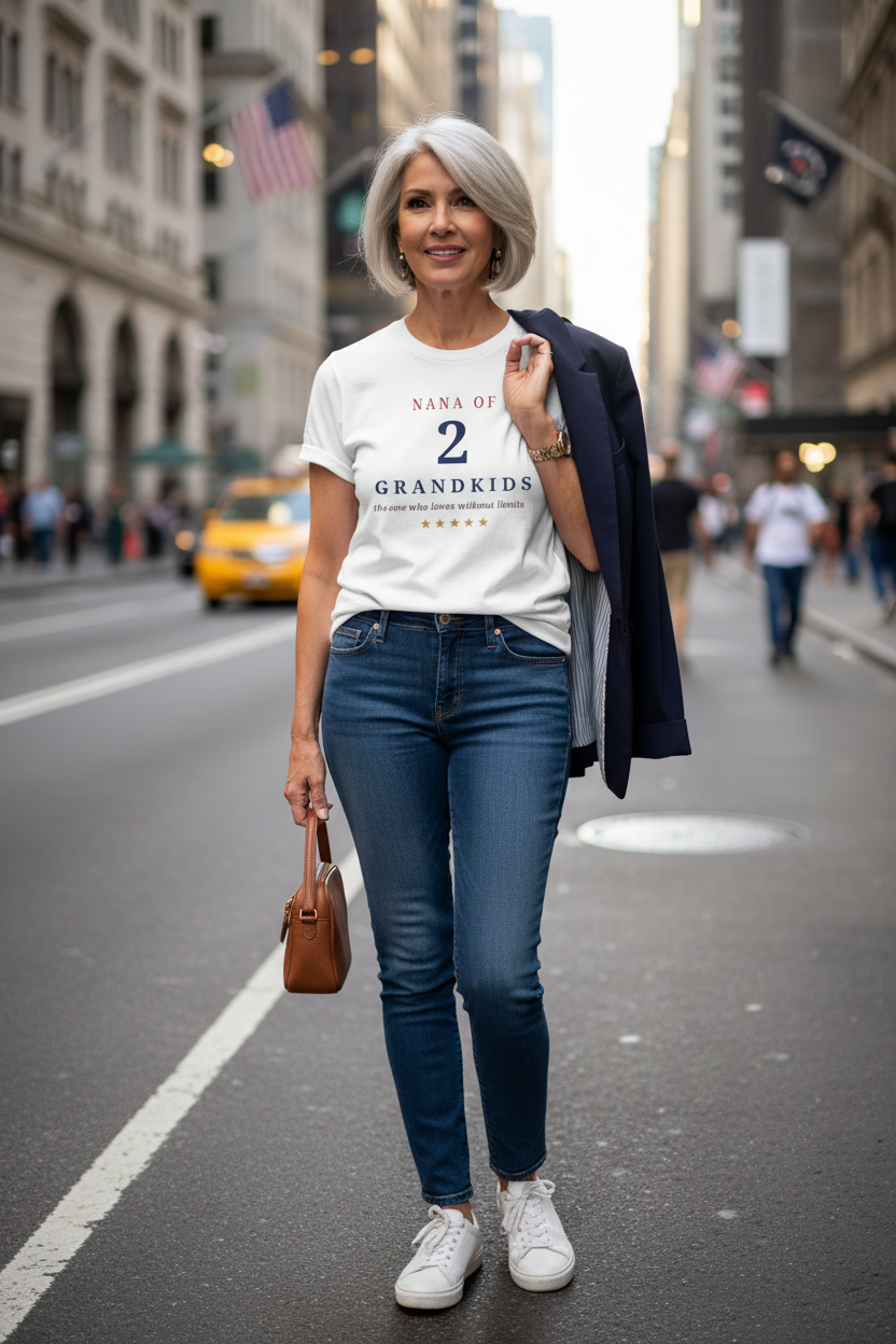 Nana Tee - White Lifestyle Mockup