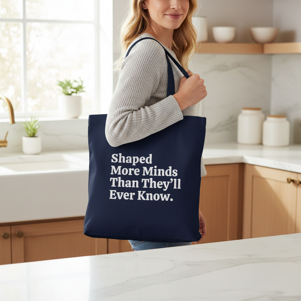 Navy Blue Tote Bag – Kitchen Lifestyle Mockup