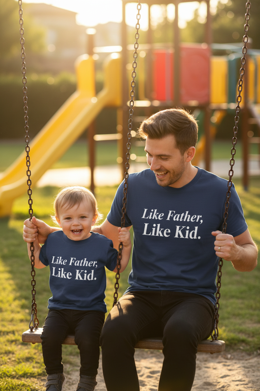 Like Father Like Kid T-Shirt — Father & Child Matching Tee for father