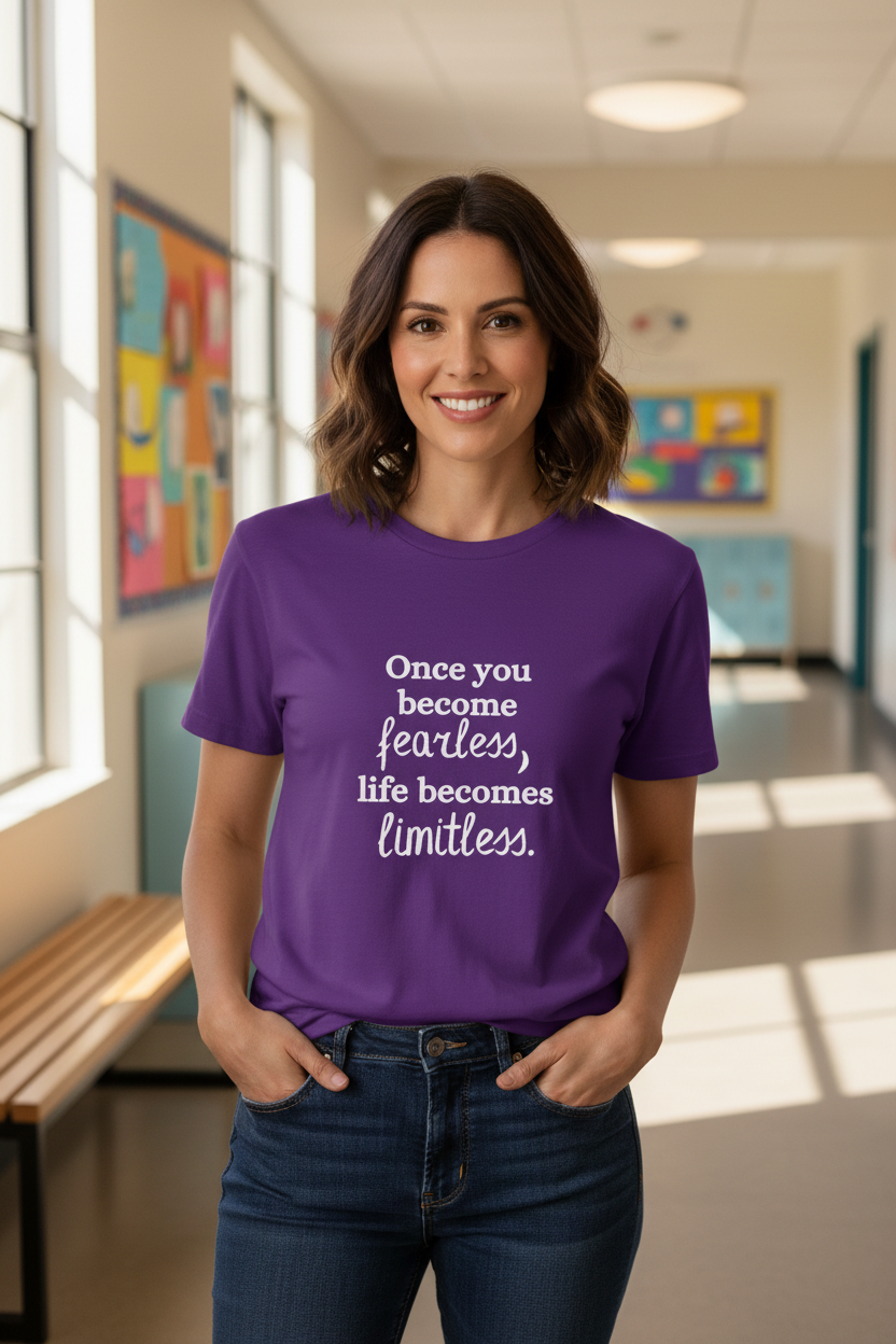 Once You Become Fearless, Life Becomes Limitless — T-shirt