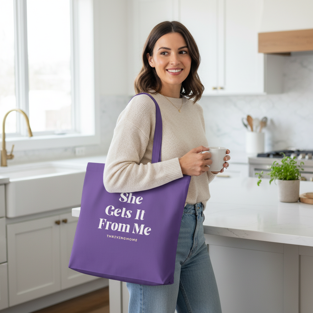 Purple Tote – Kitchen Lifestyle