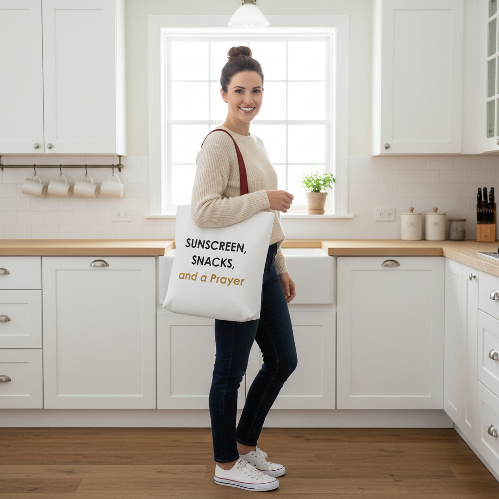 Red Handle Tote – Kitchen Mockup