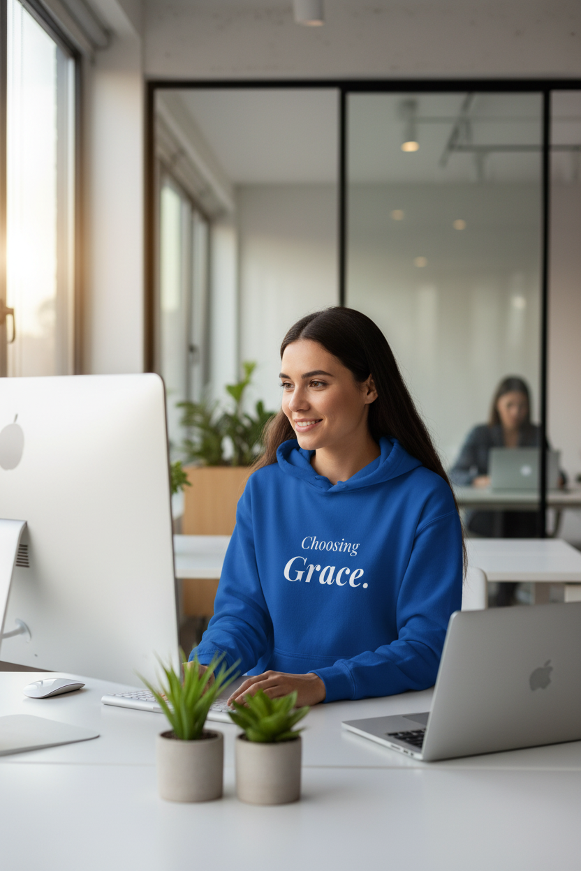Royal Blue Hoodie Lifestyle Mockup