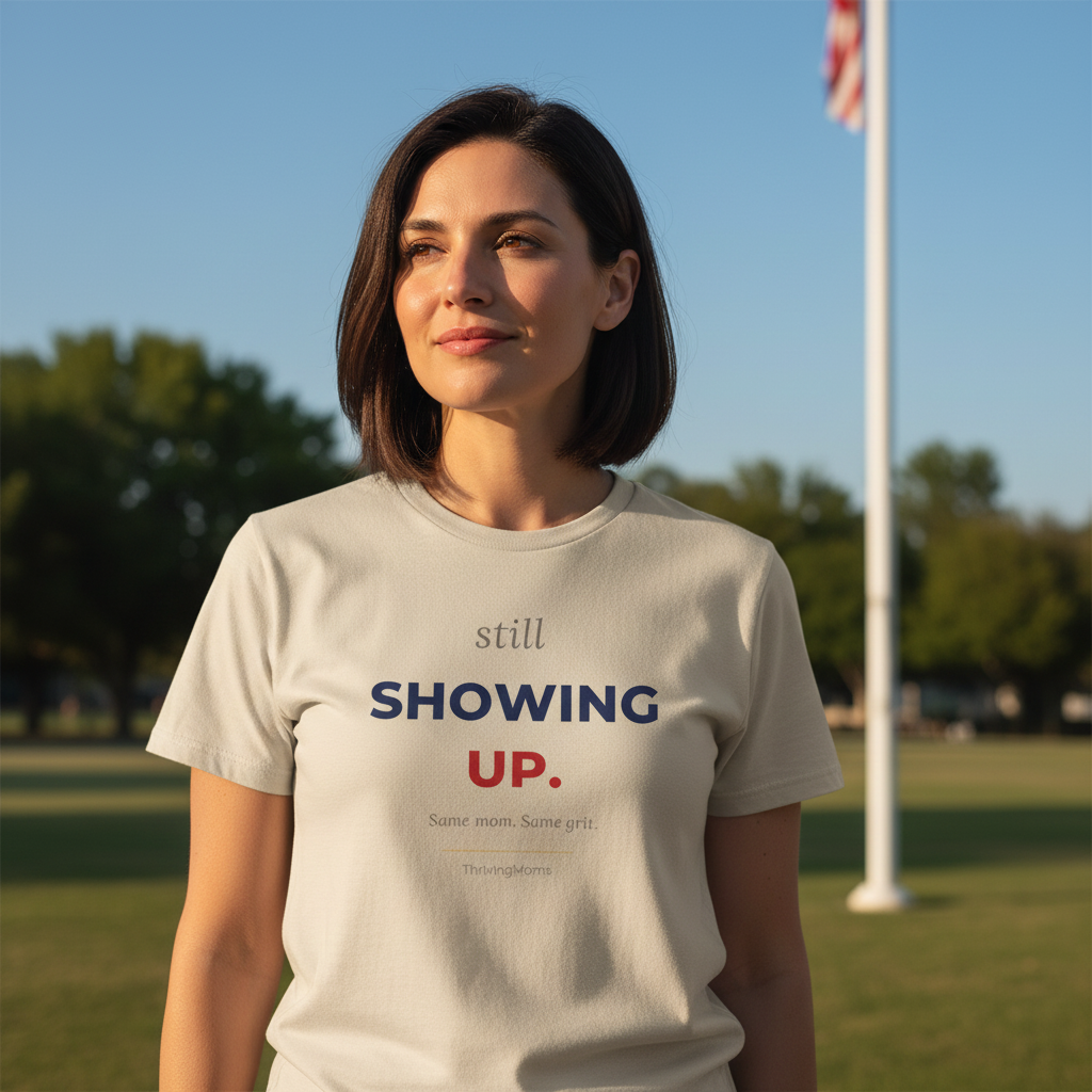 Still Showing Up (Red & Blue Edition) — T-Shirt