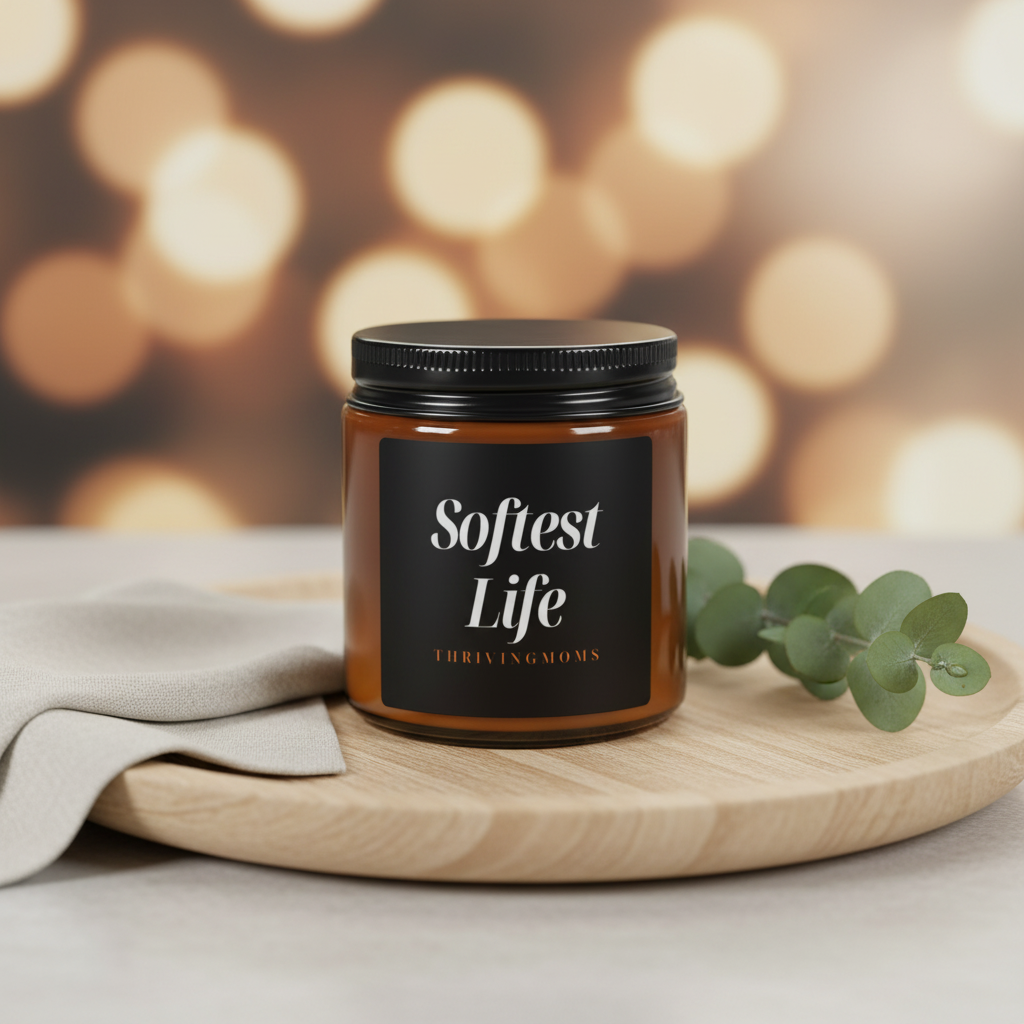 Softest Life Candle – Wood Tray & Eucalyptus