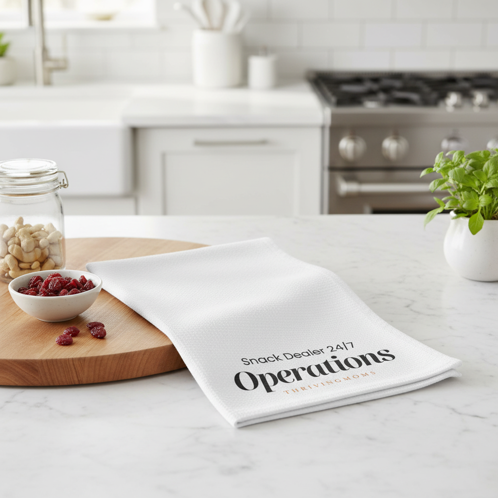 Tea Towel on Marble Counter