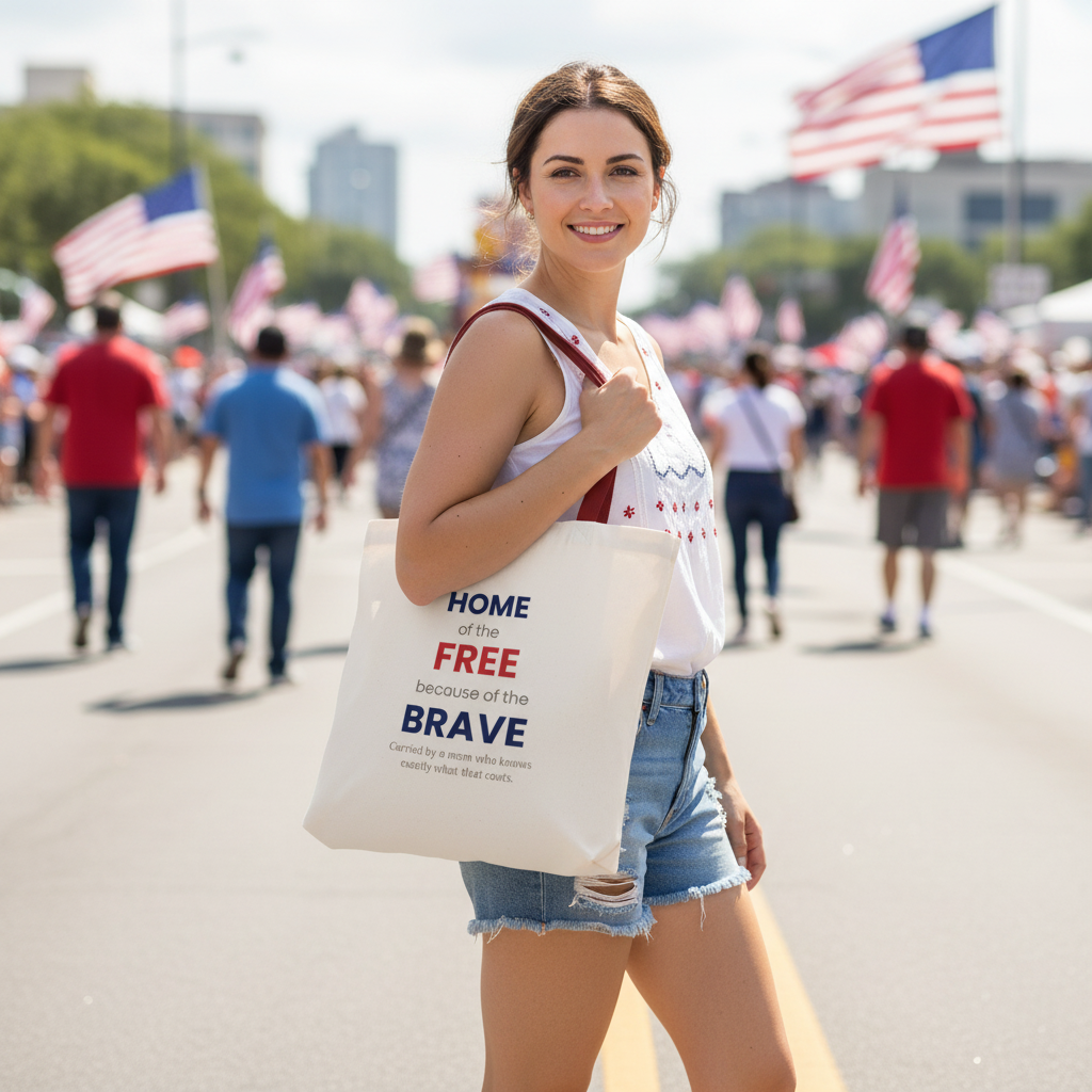 Home of the Free Because of the Brave — Tote Bag