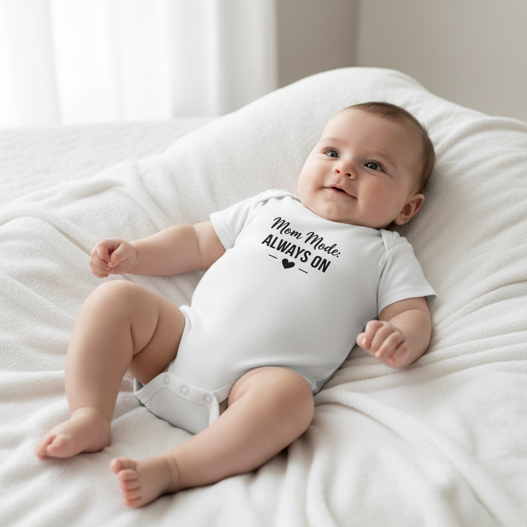 White Baby Onesie Lifestyle Mockup