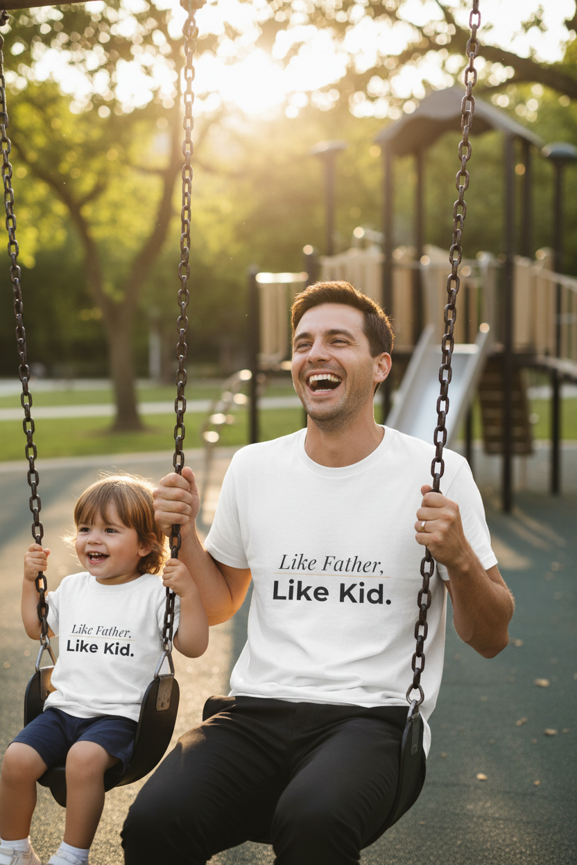 Like Father Like Kid T-Shirt — Father & Child Matching Tee for father