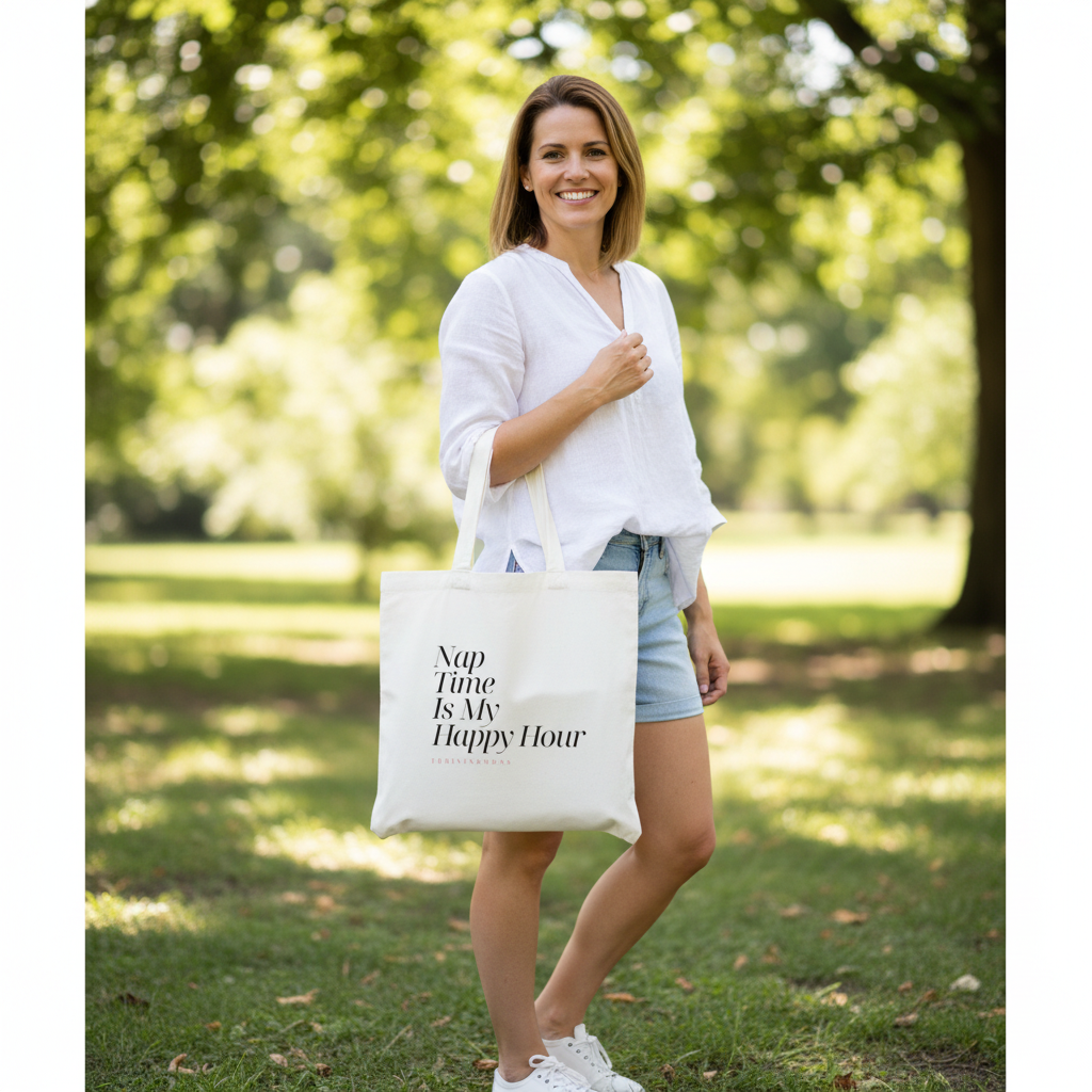 White Tote Lifestyle Mockup